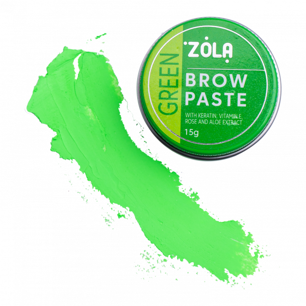 ZOLA - contour paste for eyebrows (Green) 15 GR - משחת פסטה לגבות 15 גרם - צבע ירוק