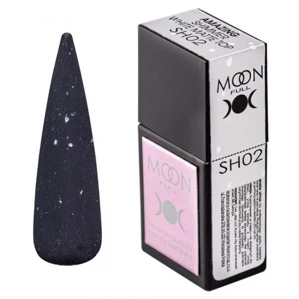 MOON FULL - Топ з шимером TOP MATT AMAZING SH02, 12 ML