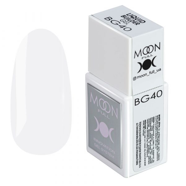 MOON FULL - Рідкий гель для зміцнення та моделювання нігтів Liquid Builder Gel №BG40, 15 мл