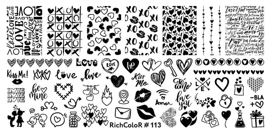 Stamping Nail Art Plate RichColor 113