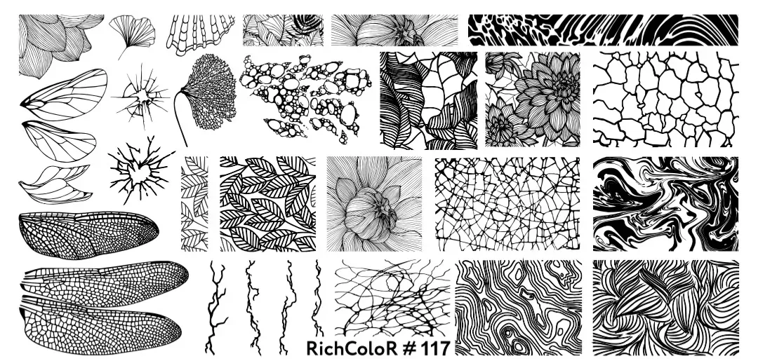Stamping Nail Art Plate RichColor 117