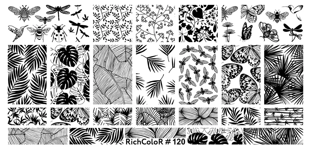 Stamping Nail Art Plate RichColor 120