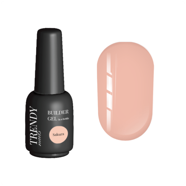 TRENDY - Builder Gel in a bottle Sakura 15 ml - ג'ל בנייה בקבוק 15 מל צבע אפרסק בהיר