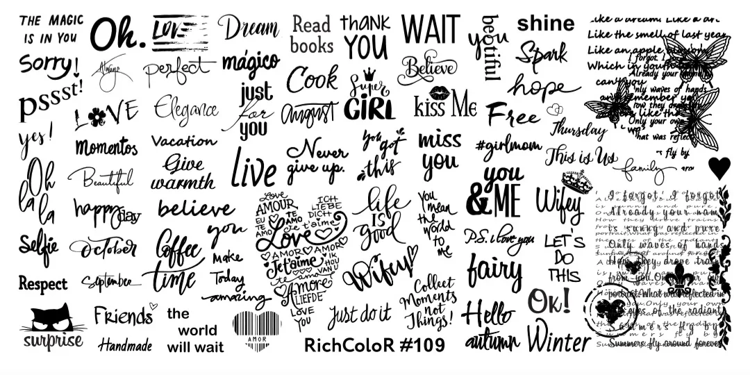 Stamping Nail Art Plate RichColor 109