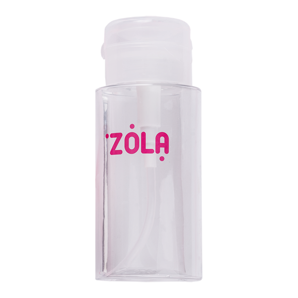 Zola - plastic container for liquid with a dispenser pump (transparent) 180 ml - מיכל פלסטיק לנוזל עם משאבת דיספנסר (שקוף) 180 מ"ל