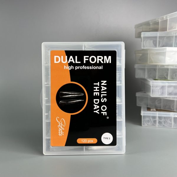 NAILSOFTHEDAY - Dual Form Stiletto (Type 3) — верхні форми стилет/мигдаль для нігтів, 120 шт