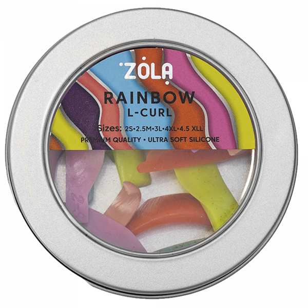ZOLA - LAMINATING ROLLERS RAINBOW L-CURL - (2S, 2.5M, 3L, 4XL, 4.5XLL) - רולים למינציה קשן בענן לסילסול