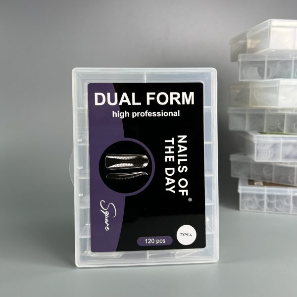 NAILSOFTHEDAY - Dual Form Square (Type 4) — верхні форми скво квадрат для нігтів, 120 шт