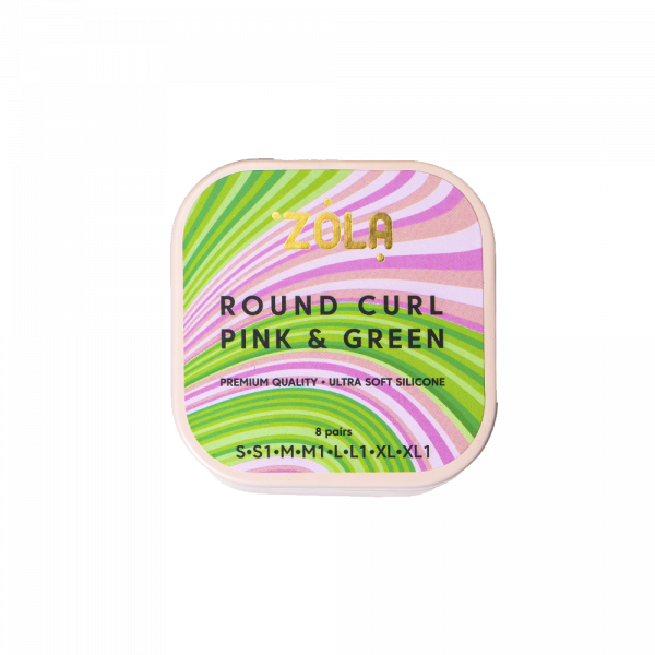 ZOLA - LAMINATING ROLLERS ROUND CURL PINK & GREEN - (S, S1, M, M1, L, L1, XL, XL1) - רולים למינציה עגולים תלתלים ורוד וירוק - Image 3