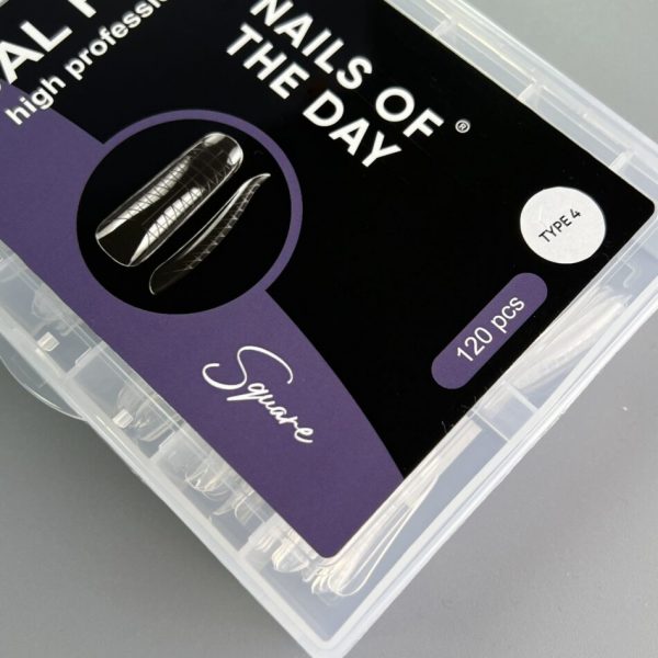 NAILSOFTHEDAY - Dual Form Square (Type 4) — верхні форми скво квадрат для нігтів, 120 шт - Image 2