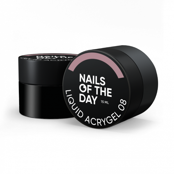 NAILSOFTHEDAY - Liquid Acrygel 08 рідкий акригель нової формули для нігтів, 15 мл