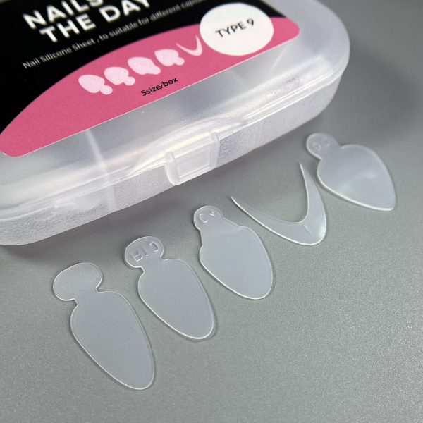 NAILSOFTHEDAY - French tips guide (Type 9) — силіконові трафарети для верхніх форм, 60 шт - Image 3