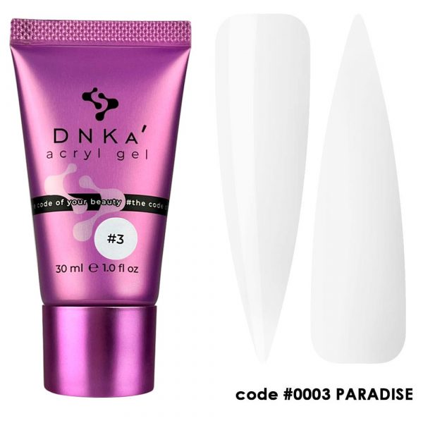 DNKA - Гель для нігтів Аcryl Gel 0003 Paradise, 30 мл (у тюбику)
