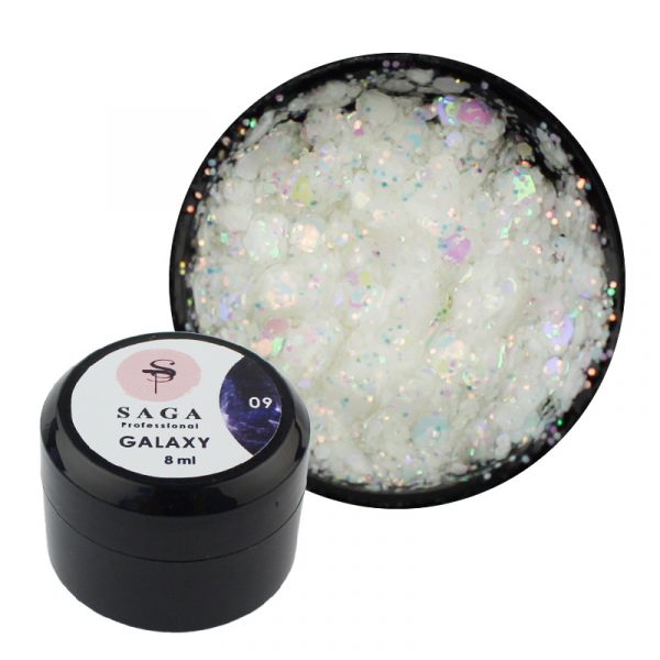 SAGA - Глітерний гель GALAXY glitter №09, 8 мл