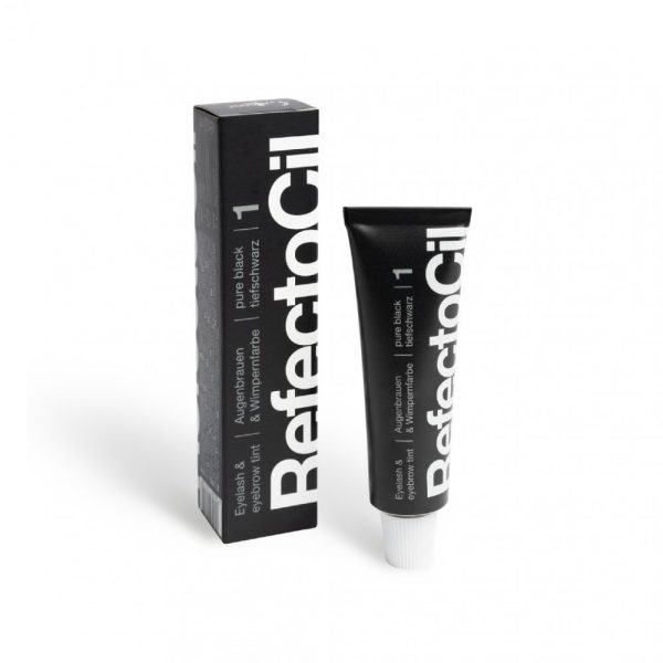RefectoCil - Paint for eyebrows and eyelashes 15 ml No. 1 pure black (black), - רפקטוסיל צבע לריסים וגבות צבע - שחור טהור מס, 1