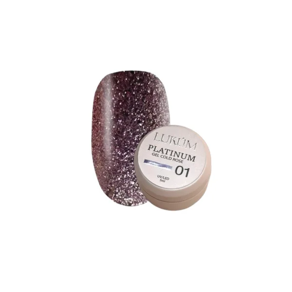 Гель для дизайну LUKUM - Platinum Gel 03, 5 ml l COLD PINK