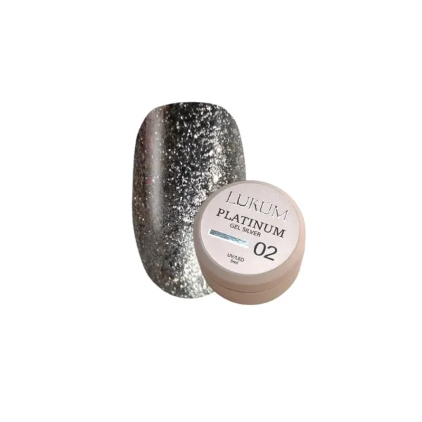 Гель для дизайну LUKUM - Platinum Gel 03, 5 ml SILVER