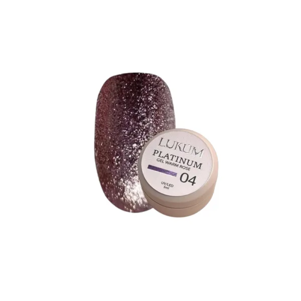 Гель для дизайну LUKUM - Platinum Gel 04, 5 ml WARM PINK
