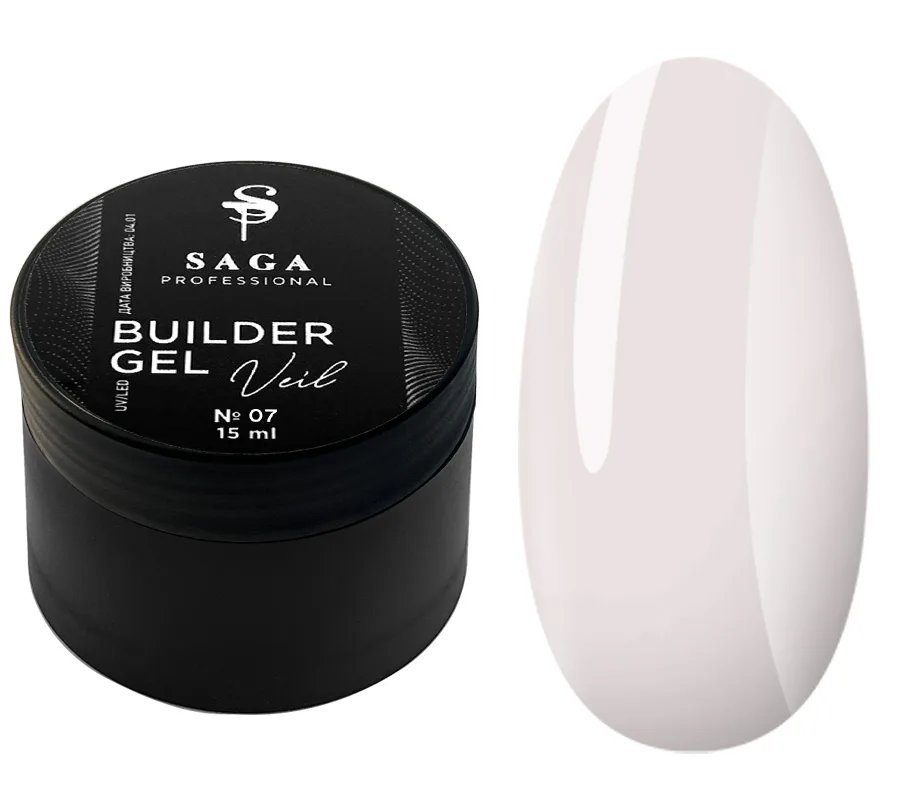 SAGA - Гель для нарощування Builder Gel Veil 15 мл №7