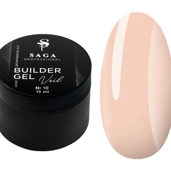 SAGA - Гель для нарощування Builder Gel Veil 15 мл №10
