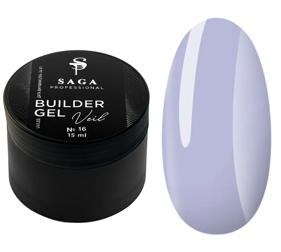 SAGA - Гель для нарощування Builder Gel Veil 15 мл №16