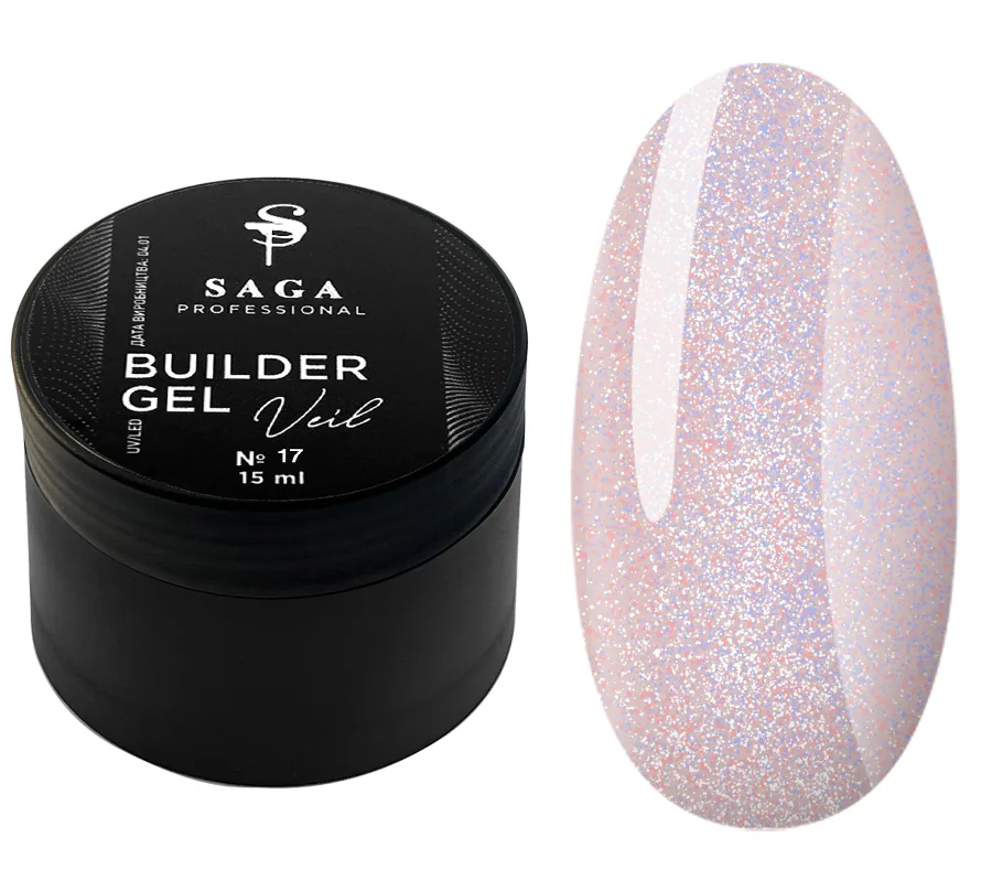 SAGA - Гель для нарощування Builder Gel Veil 15 мл №17