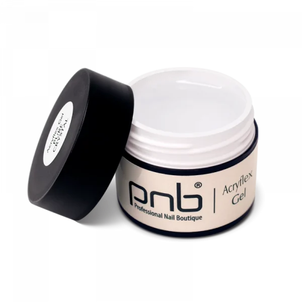 PNB - Acryflex Gel, Pure Crystal, 15 ml - אקריל פלקס ג'ל 15 מל צבע - קריסטל טהור