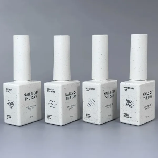 NAILSOFTHEDAY - Glossy top no wipe, and with UV filters, 10 ml глянцевий топ без липкого шару та з уф-фільтрами - Image 4