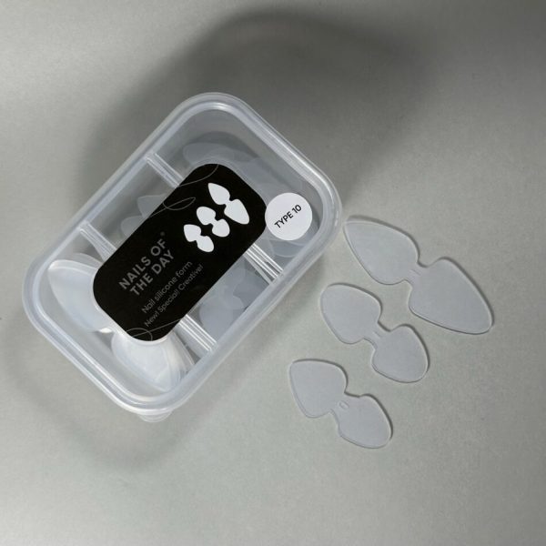 NAILSOFTHEDAY - Nail Silicone Double mold, 2 in 1 36pcs/bag (Type 10) — силіконові молди/трафарети для верхніх форм, 36 шт в коробці. - Image 2