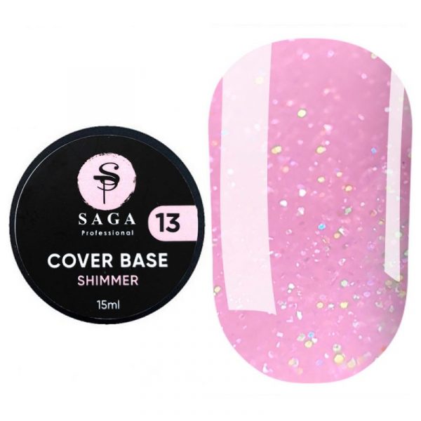 SAGA - База для гель-лаку Shimmer Base 15 мл № 13
