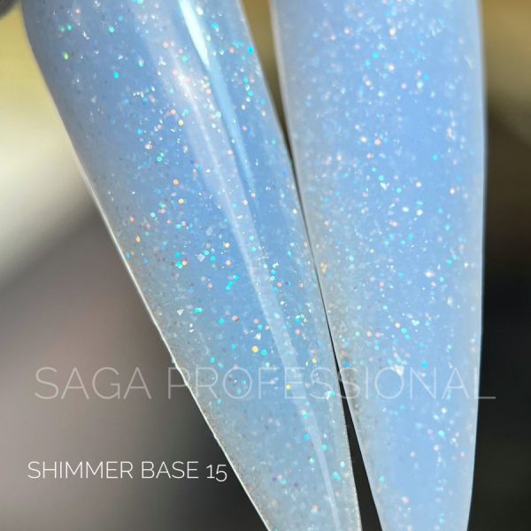 SAGA - База для гель-лаку Shimmer Base 15 мл № 15 - Image 2