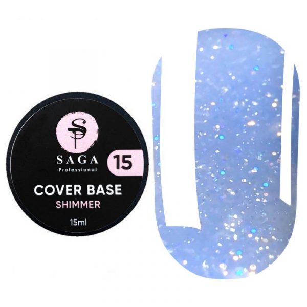 SAGA - База для гель-лаку Shimmer Base 15 мл № 15
