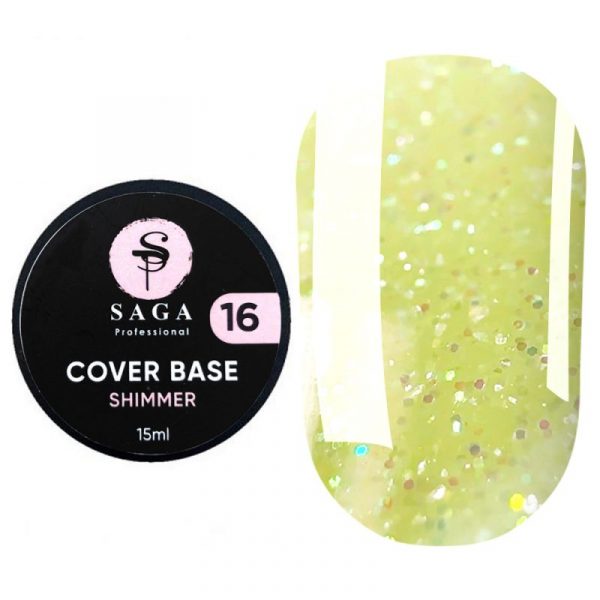 SAGA - База для гель-лаку Shimmer Base 15 мл № 16