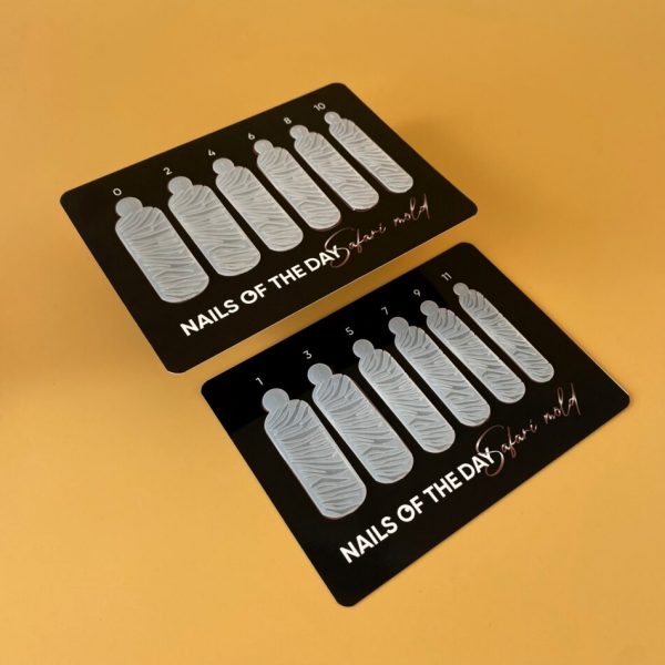 NAILSOFTHEDAY - Wild Safari Zebra, silicone form; 12pcs/packet — силіконові молди для верхніх форм/зебра (Type 19),12 шт в брендованому пакеті. - Image 2