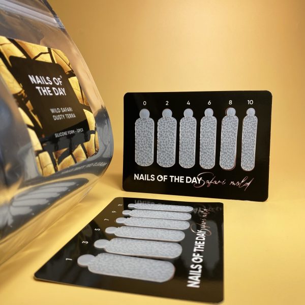 NAILSOFTHEDAY - Safari Dusty Terra, silicone form; 12pcs/packet — силіконові молди для верхніх форм/спрагла земля – кристали (Type 21),12 шт в брендованому пакеті.