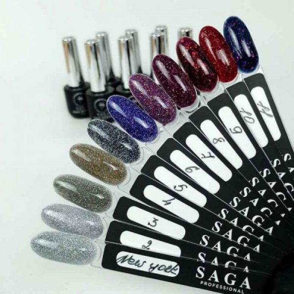 SAGA - Гель-лак Saga NY Disco світловідбивний, 9 мл №09 - Image 2