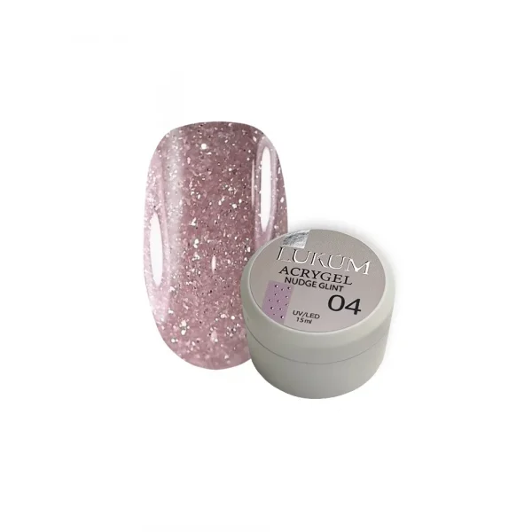 Акригель LUKUM - NUDGE GLINT ACRYGEL 04, 15 ml