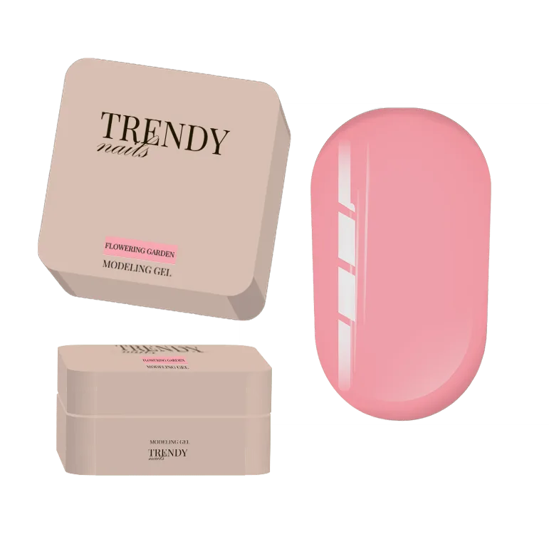 TRENDY - Modeling Gel Flowering Garden 30 g - ג'ל בנייה מודלינג 30 מל צבע ורוד רך