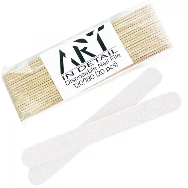 ART - Set of disposable nail file  120/180, 20 pcs - סט משייפים למניקור 20 יחידות - 120/180