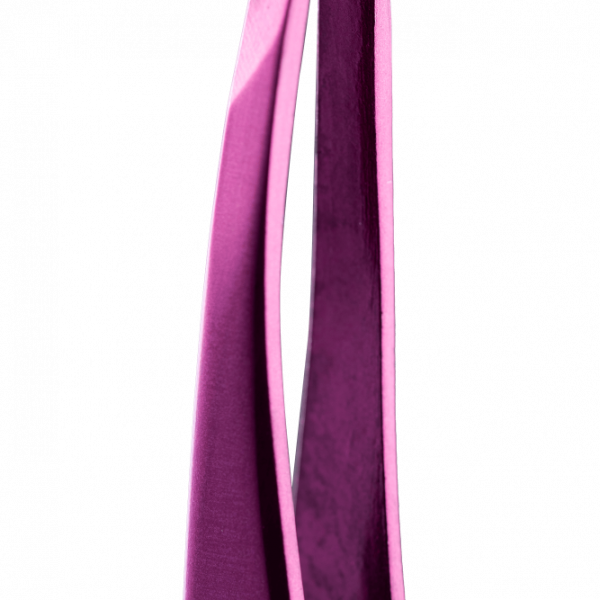 ZOLA - PROFESSIONAL BEVELED TWEEZERS FOR EYEBROWS PINK - פינצטה משופעת לגבות ורוד - Image 2