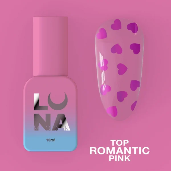 LUNA MOON - Топ для гель-лаку Top Romantic Pink 13ml