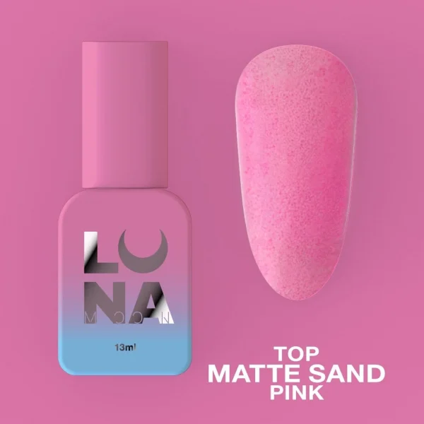 LUNA MOON - Матовий топ без липкого шару Top Matte Sand Pink 13ml