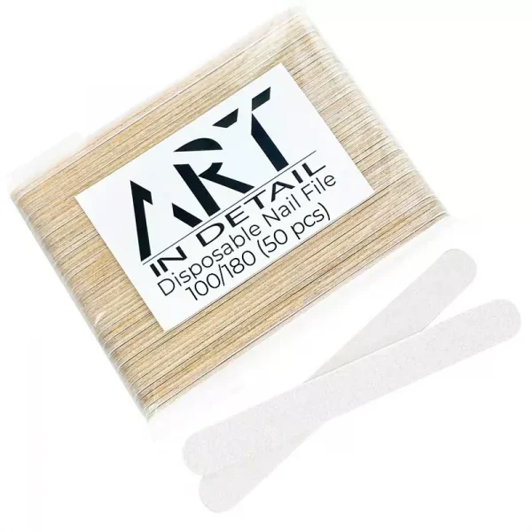 ART - Set of disposable nail file  100/180, 50 pcs - סט משייפים למניקור 50 יחידות - 100/180