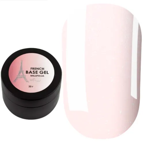 NAILAPEX - FRENCH BASE №10, CAMOUFLAGE BASE Glitter, 30ml - כאבר פרנץ' בייס גליטר 10