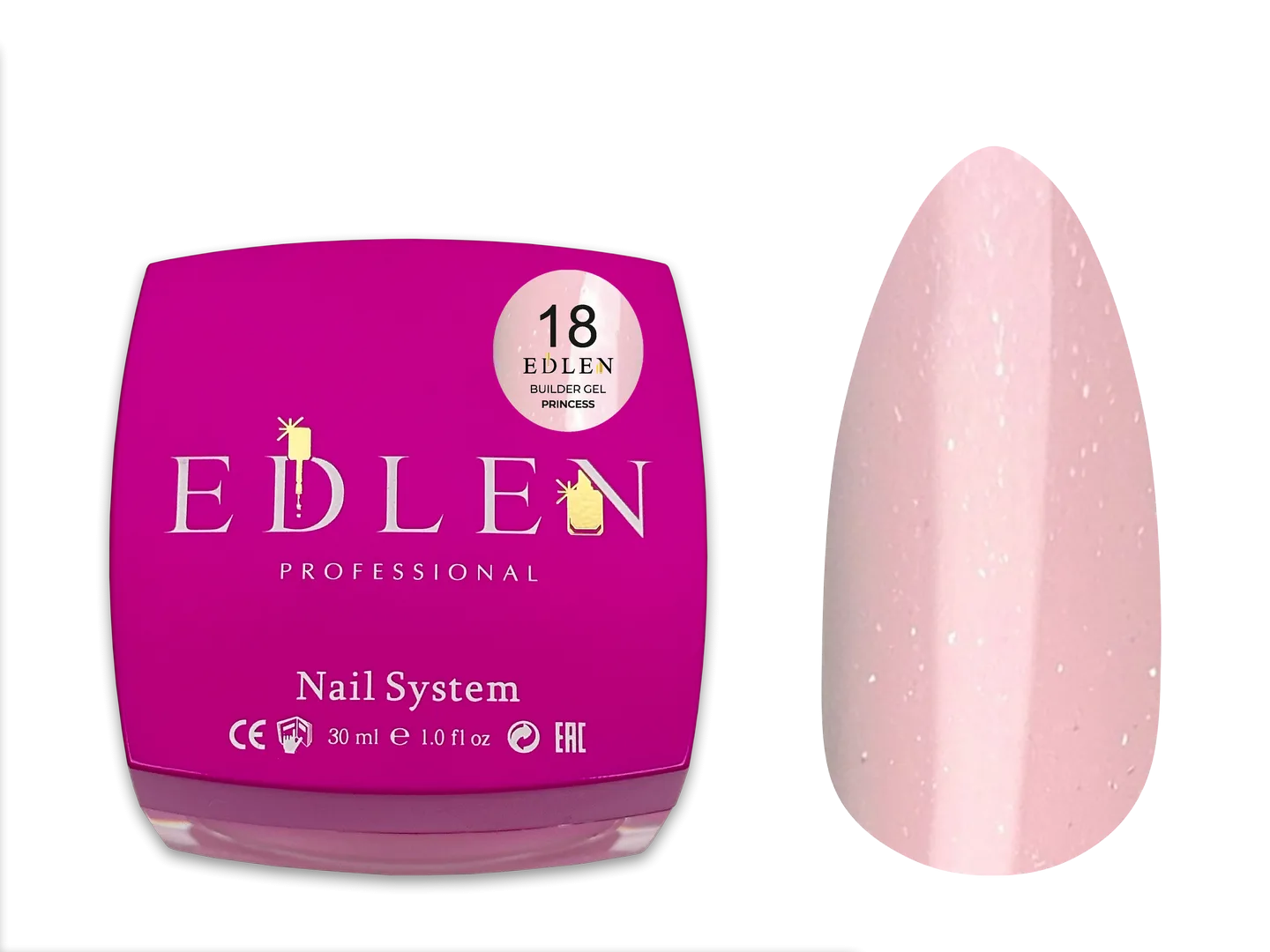 Моделюючий гель Builder Gel Princess Edlen №18-ніжний рожевий 30 ml
