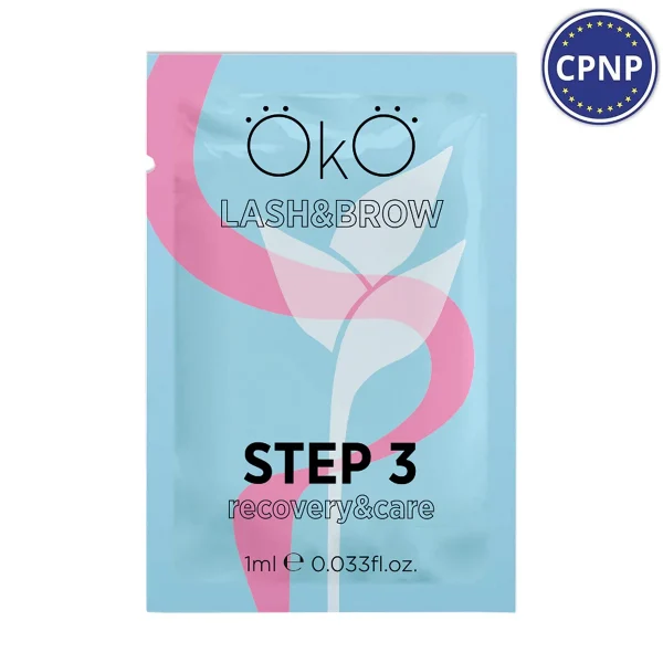 OKO - Means for laminating eyelashes and eyebrows STEP 3 CARE&RECOVERY, 1 ml - למינציה לריסים גבות שלב 3 טיפול והחלמה 1 מל