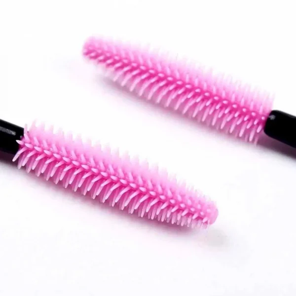 SILICONE BRUSH FOR EYEBROWS AND EYELASHES, STRAIGHT 50 PCS. (RANDOM COLOR) - Image 2