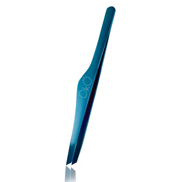 OKO - Tweezers beveled Blue Magic Premium (manual sharpening) - פינצטה משופעת Blue Magic Premium (השחזה ידנית) - Image 2
