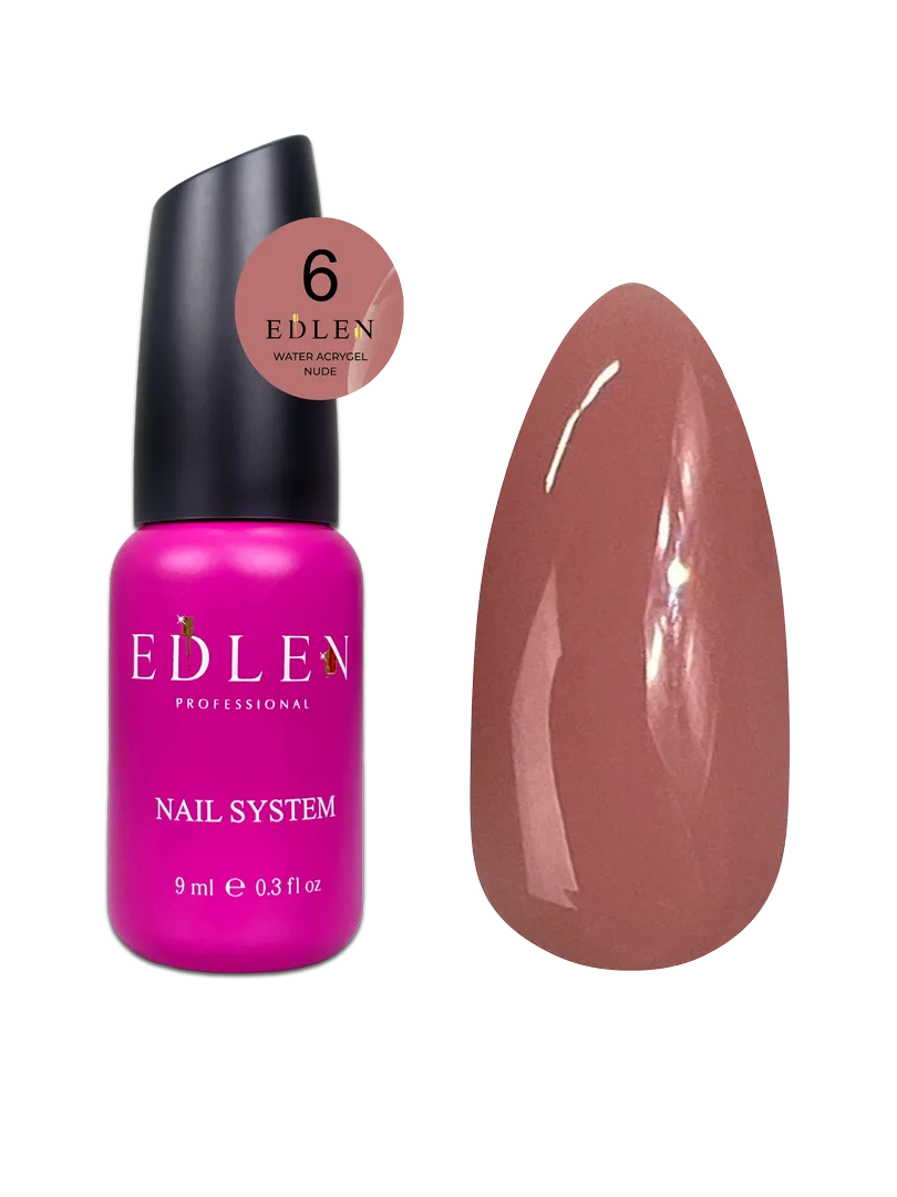 Акригель EDLEN - Water Acrygel Nude No. 06-нюдовий 9 ml