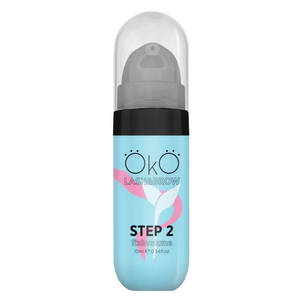 OKO - Means for laminating eyelashes and eyebrows STEP 2 FIX & VOLUME, 10 ml - למינציה לריסים גבות שלב 2 תיקון ונפח 10 מל - Image 2